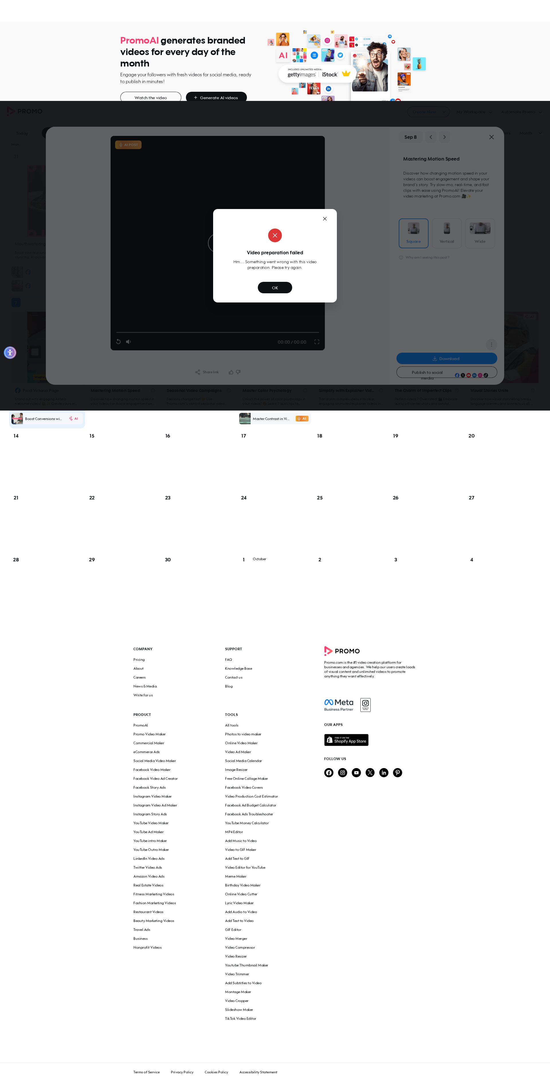 Test failure screenshot